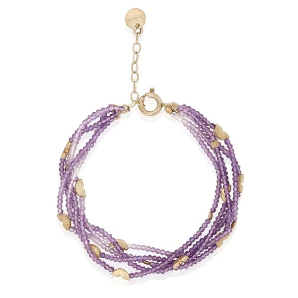 Half Moon Multi-Strand Amethyst Bracelet Blue Heron Jewelry Company Poulsbo, WA