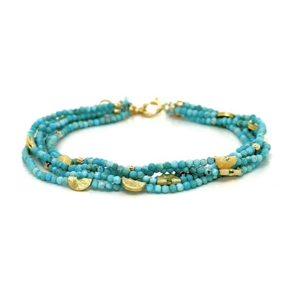 Five-Strand Turquoise Bead Bracelet Blue Heron Jewelry Company Poulsbo, WA