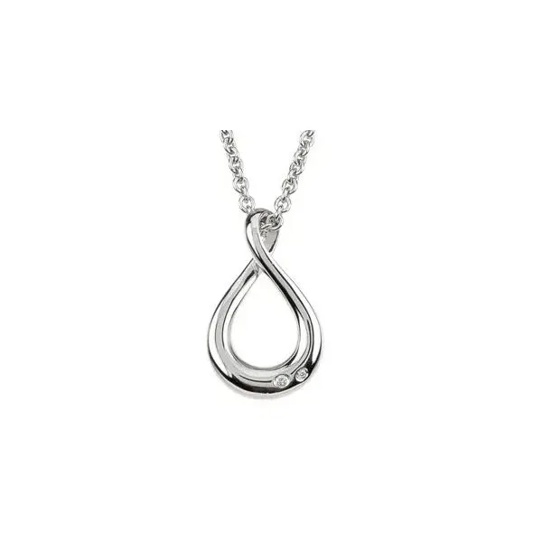 Diamond Accented Sterling Silver Infinity Necklace Blue Heron Jewelry Company Poulsbo, WA