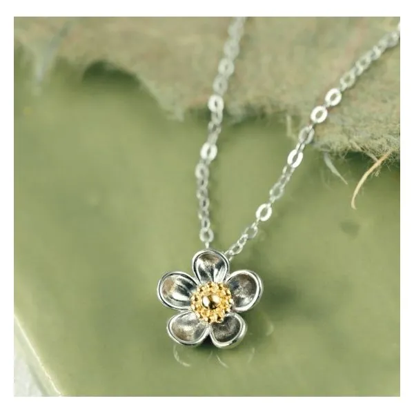 Blossom Wood Rose Necklace Image 2 Blue Heron Jewelry Company Poulsbo, WA