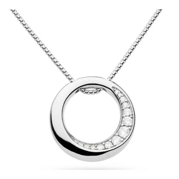 Bevel Cirque Pave CZ Slide Necklace Blue Heron Jewelry Company Poulsbo, WA