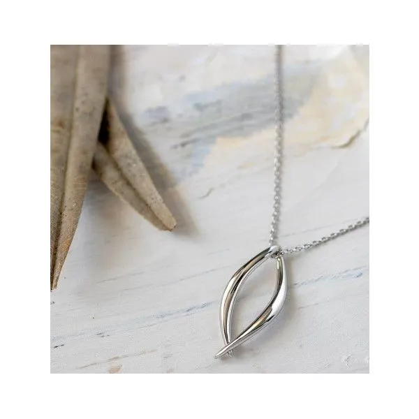 Entwine Twine Twist Link Necklace Image 2 Blue Heron Jewelry Company Poulsbo, WA