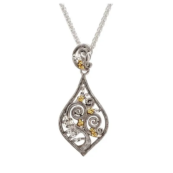 Silver & 10k Yellow Gold Tree Of Life Necklace Blue Heron Jewelry Company Poulsbo, WA