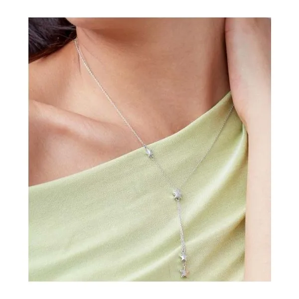 Miniatures Starlight Pavé Lariat Necklace Image 2 Blue Heron Jewelry Company Poulsbo, WA