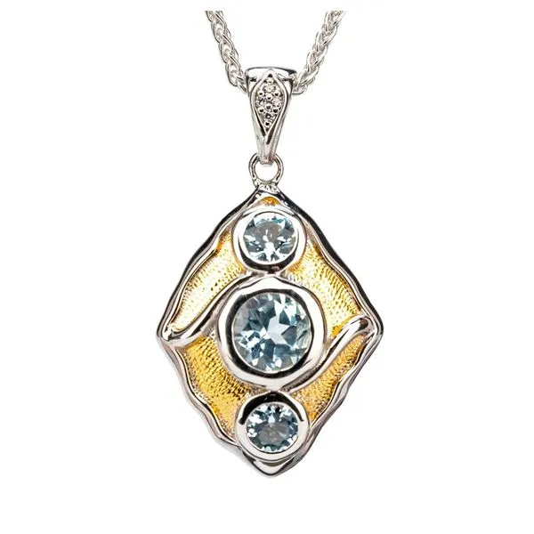 Rocks 'N Rivers Necklace w/ Sky Blue Topaz Blue Heron Jewelry Company Poulsbo, WA
