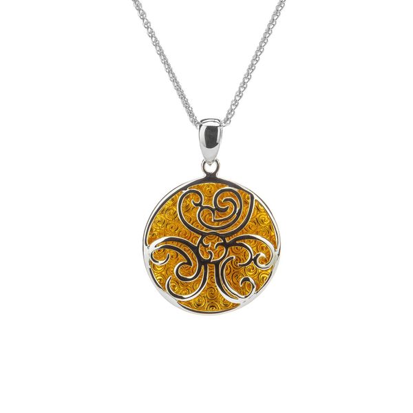 Sterling Silver & 22k Gold Gilded Faerie Pool Necklace Blue Heron Jewelry Company Poulsbo, WA