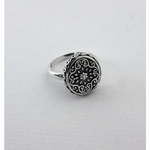 Filigree Oval Top Ring Blue Heron Jewelry Company Poulsbo, WA