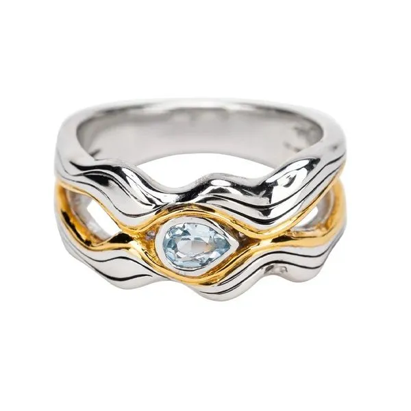 Pear-Shaped Blue Topaz Rocks 'n Rivers Ring Blue Heron Jewelry Company Poulsbo, WA