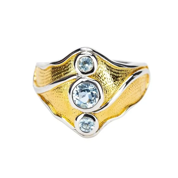 Rocks 'n Rivers Ring - Sky Blue Topaz Blue Heron Jewelry Company Poulsbo, WA