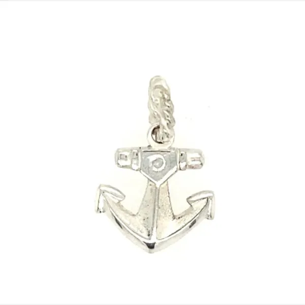 Anchor Silver Charm With Rope Bail Blue Heron Jewelry Company Poulsbo, WA