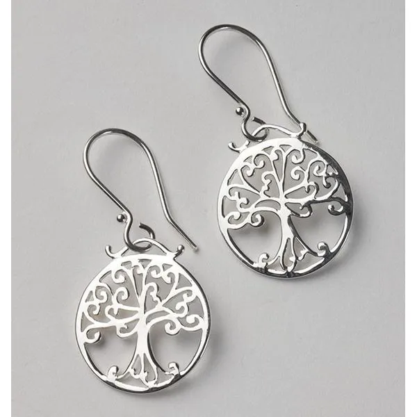Filigree Oak Tree Earrings Blue Heron Jewelry Company Poulsbo, WA