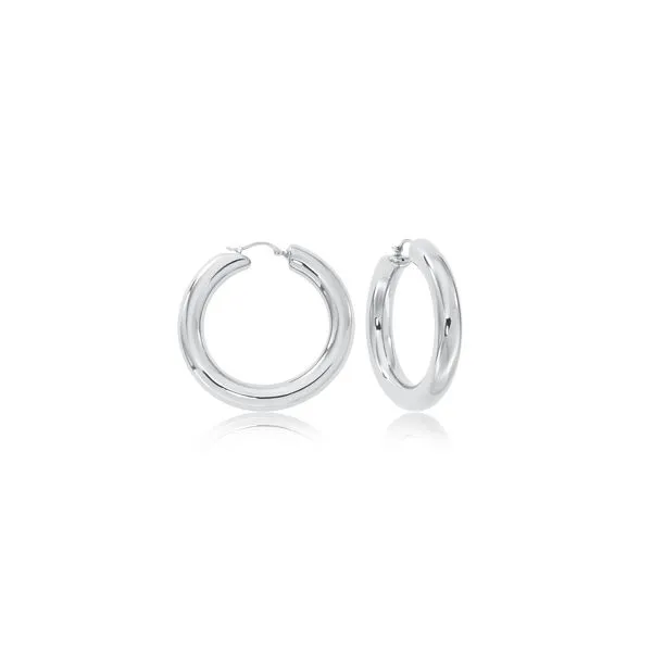 Silver Donut Hoop Earrings Blue Heron Jewelry Company Poulsbo, WA