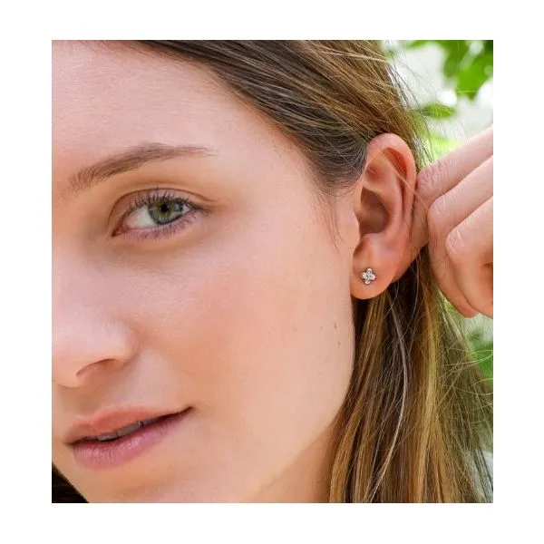 Blossom Flyte Honey Flower Stud Earrings Image 2 Blue Heron Jewelry Company Poulsbo, WA