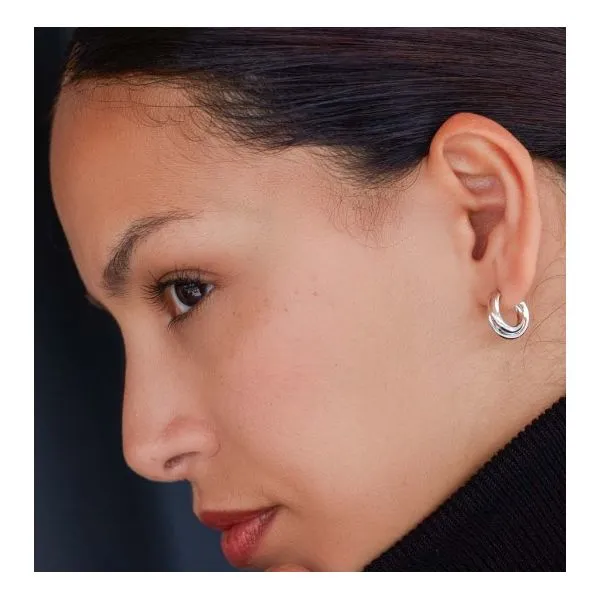 Bevel Trilogy Hoop Earrings Image 2 Blue Heron Jewelry Company Poulsbo, WA