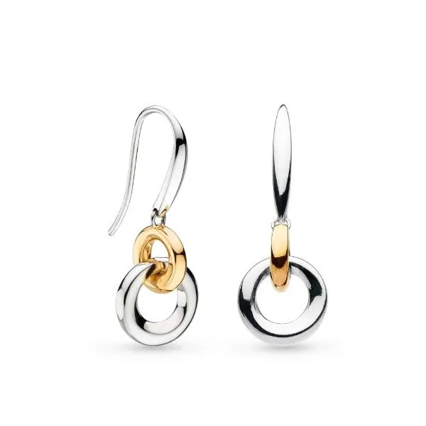 Bevel Cirque Link Two-Tone Drop Earrings Blue Heron Jewelry Company Poulsbo, WA