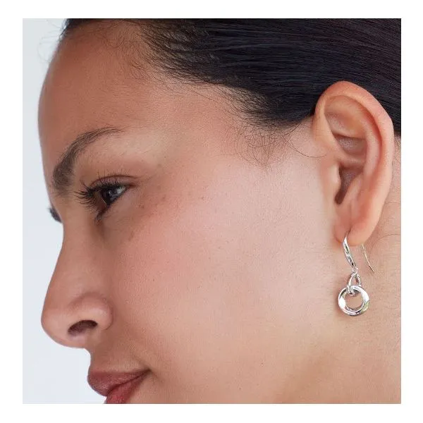 Bevel Cirque Link Drop Earrings Image 2 Blue Heron Jewelry Company Poulsbo, WA