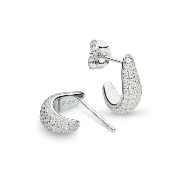 Coast Tumble Pavé Hoop Earrings Blue Heron Jewelry Company Poulsbo, WA