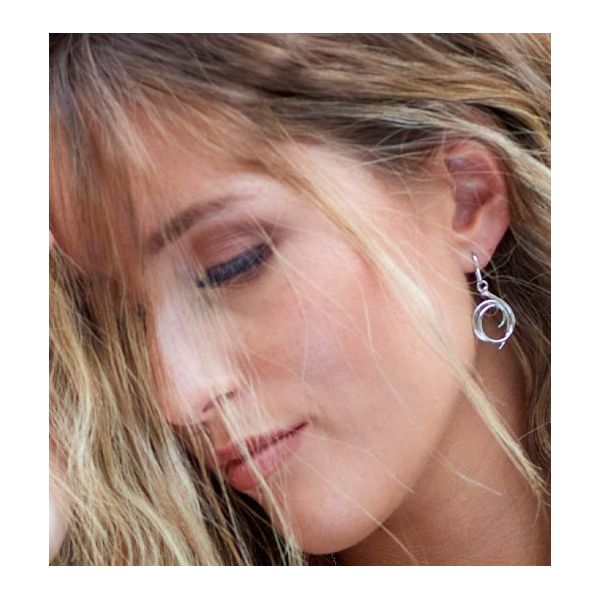Entwine Helix Wrap Drop Earrings Image 2 Blue Heron Jewelry Company Poulsbo, WA