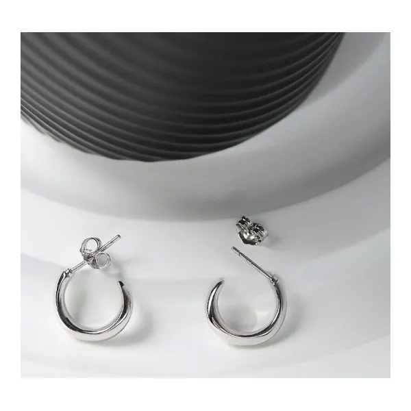 Bevel Cirque Mini Hoop Earrings Image 3 Blue Heron Jewelry Company Poulsbo, WA