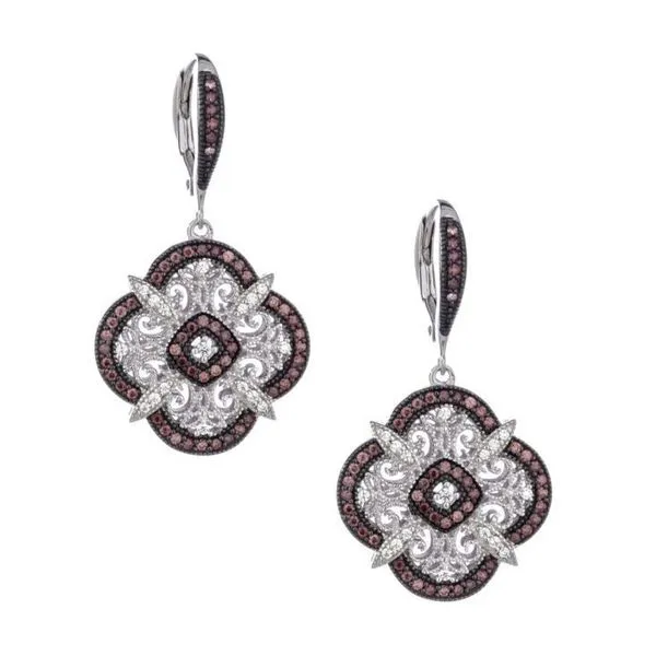 Silver Night & Day Scalloped Leverback Earrings Blue Heron Jewelry Company Poulsbo, WA