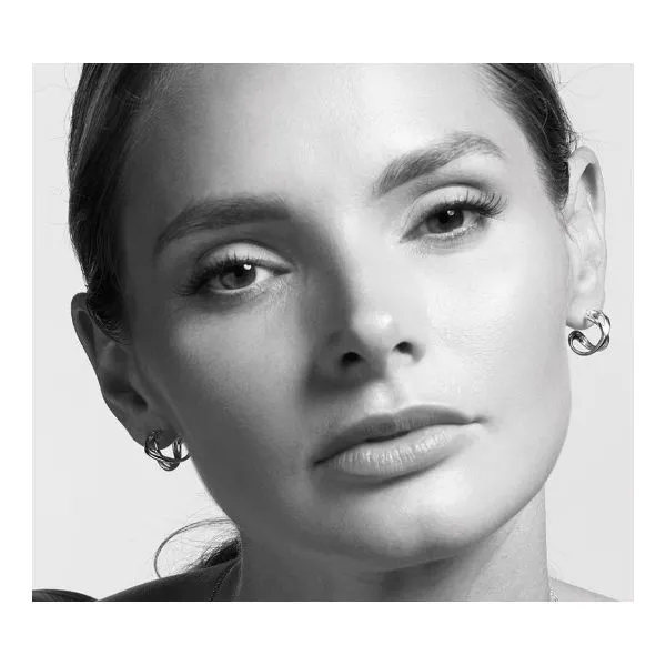 Infinity Stud Hoops Earrings Image 2 Blue Heron Jewelry Company Poulsbo, WA