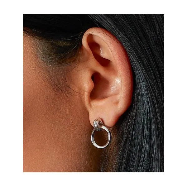 Bevel Unity Drop Stud Earrings Image 2 Blue Heron Jewelry Company Poulsbo, WA