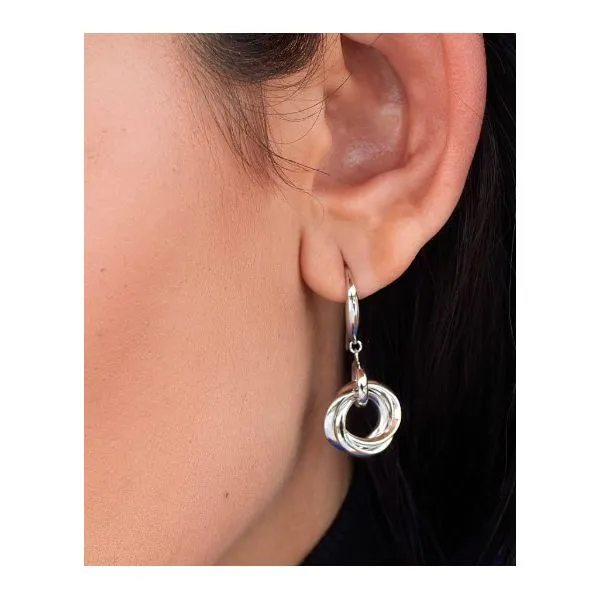 Bevel Trilogy Link Drop Earrings Image 2 Blue Heron Jewelry Company Poulsbo, WA