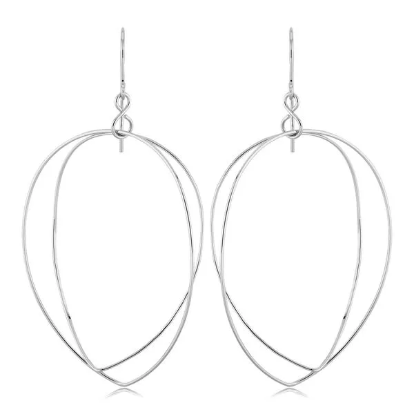 Sterling Silver Double Teardrop Earrings Blue Heron Jewelry Company Poulsbo, WA