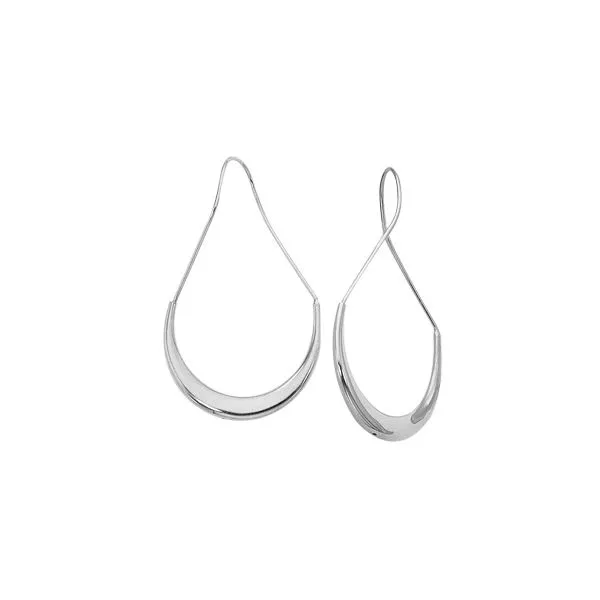 Sterling Silver Half Moon Dangle Earrings Blue Heron Jewelry Company Poulsbo, WA