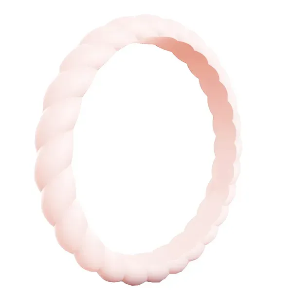Roping Stackable Band Sakura Pink Blue Heron Jewelry Company Poulsbo, WA