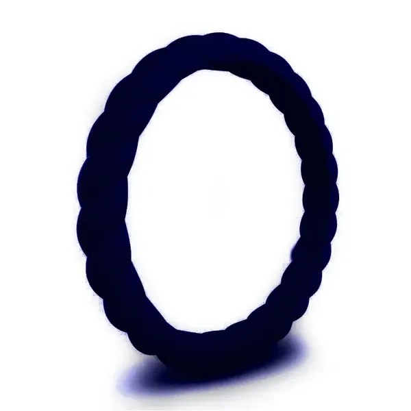 Roping Stackable Band Midnight Blue Blue Heron Jewelry Company Poulsbo, WA