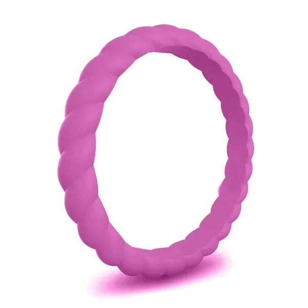 Roping Stackable Band Orchid Blue Heron Jewelry Company Poulsbo, WA