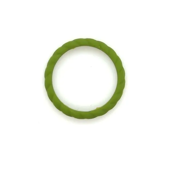 Roping Stackable Band Olive Green Blue Heron Jewelry Company Poulsbo, WA