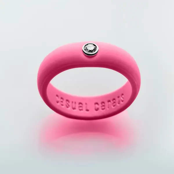 Hot Pink Diamond Silicone Ring Blue Heron Jewelry Company Poulsbo, WA