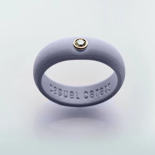 Lavender Diamond Silicone Ring Blue Heron Jewelry Company Poulsbo, WA