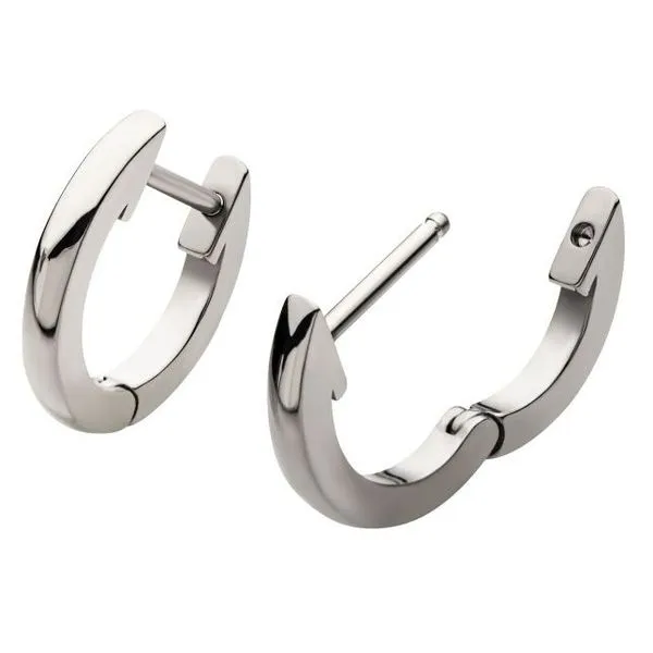 Stainless Steel Huggie Earrings Blue Heron Jewelry Company Poulsbo, WA