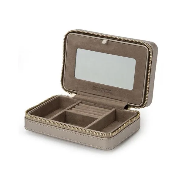 Palermo Zip Jewelry Case in Pewter Image 2 Blue Heron Jewelry Company Poulsbo, WA