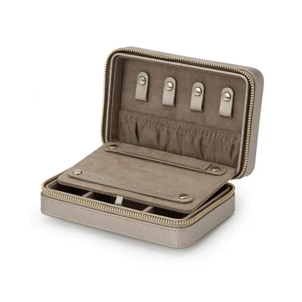 Palermo Zip Jewelry Case in Pewter Image 3 Blue Heron Jewelry Company Poulsbo, WA