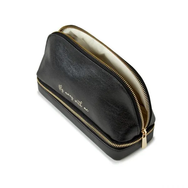 Black Leather Dual Jewelry Organizer Image 2 Blue Heron Jewelry Company Poulsbo, WA