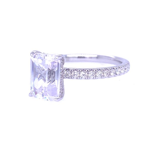 Hidden Halo Semi-Mount Engagement Ring Image 4 Blue Marlin Jewelry, Inc. Islamorada, FL