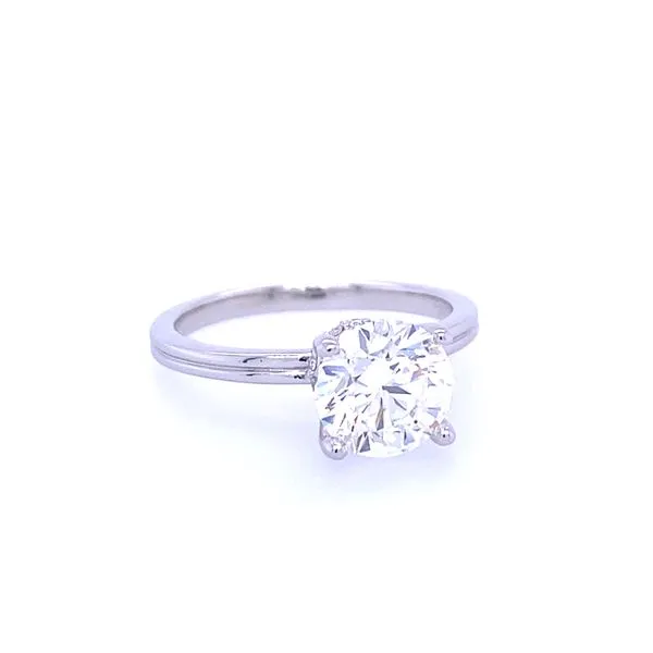 Blue Marlin Signature Platinum Diamond Engagement Ring with Hidden Halo Image 2 Blue Marlin Jewelry, Inc. Islamorada, FL