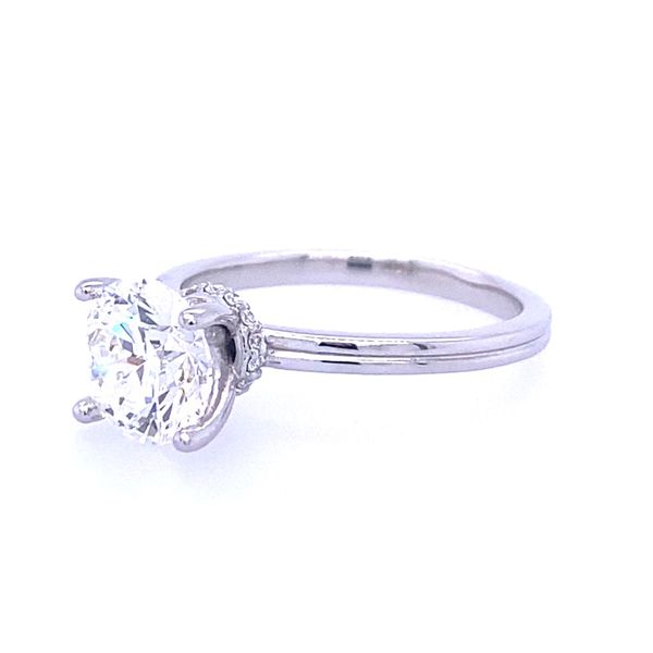 Blue Marlin Signature Platinum Diamond Engagement Ring with Hidden Halo Image 4 Blue Marlin Jewelry, Inc. Islamorada, FL