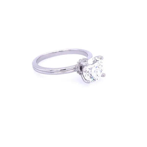 Blue Marlin Signature Platinum Diamond Engagement Ring with Hidden Halo Blue Marlin Jewelry, Inc. Islamorada, FL