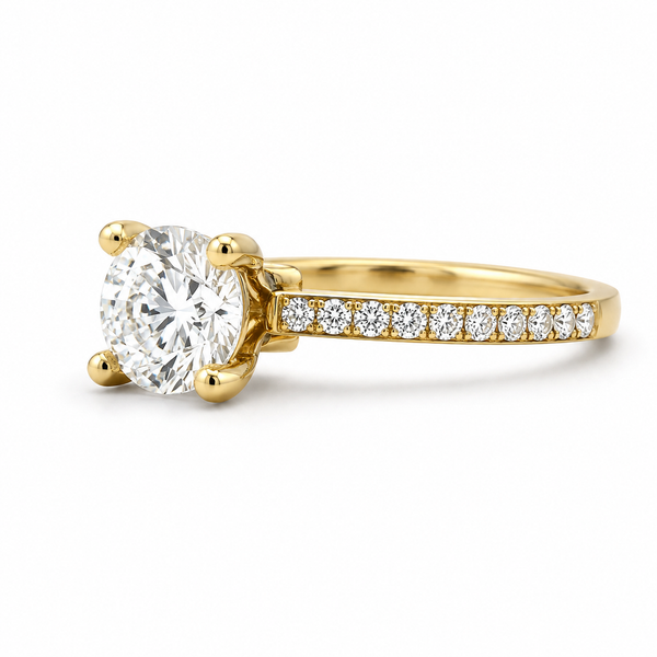 18K Yellow Gold 2.10 ctw Solitaire Diamond Engagement Ring Blue Marlin Jewelry, Inc. Islamorada, FL