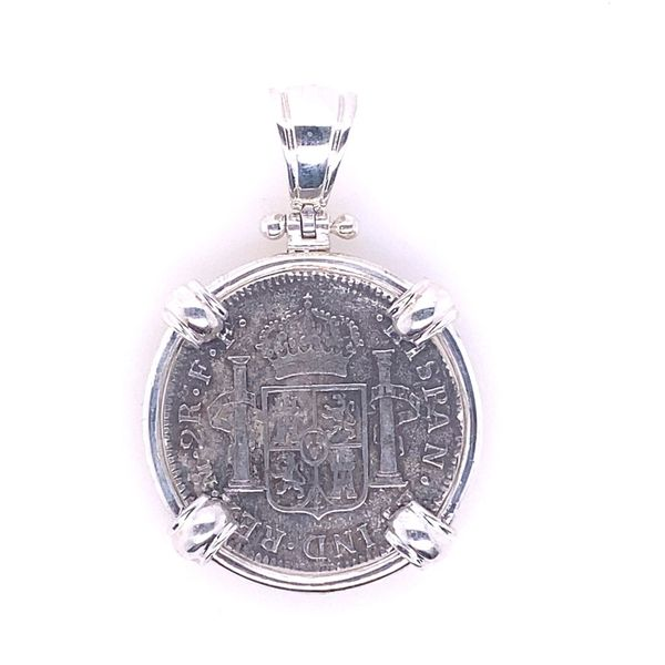 Spanish Bust Coin Pendant Image 2 Blue Marlin Jewelry, Inc. Islamorada, FL