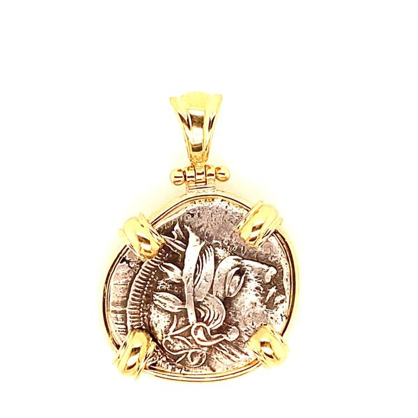 Ancient Historical Owl/Head of Athens Greece Coin Pendant Image 2 Blue Marlin Jewelry, Inc. Islamorada, FL