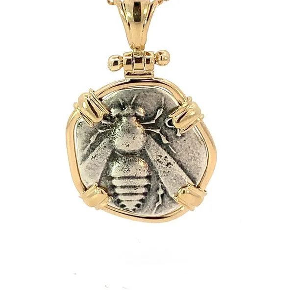 14K/SS Ancient Greek Bee Coin Image 2 Blue Marlin Jewelry, Inc. Islamorada, FL