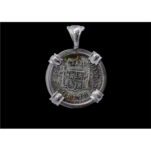 Sterling Silver El Cazador Coin Pendant Image 2 Blue Marlin Jewelry, Inc. Islamorada, FL