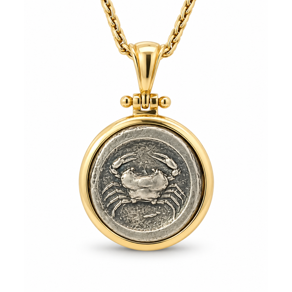 14K Crab and Eagle Greek Coin Image 2 Blue Marlin Jewelry, Inc. Islamorada, FL