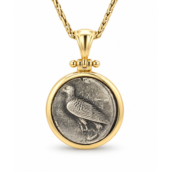 14K Crab and Eagle Greek Coin Blue Marlin Jewelry, Inc. Islamorada, FL